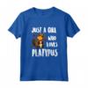 Just A Girl Who Loves Platypus Costume Da Ornitorinco Maglietta - Regalo Carino per Amanti degli Ornitorinchi - Ideale per Compleanno o Natale