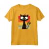 Gatto nero | gatto carino | gatto retrò Maglietta - Ideale per gli Amanti dei Gatti - Regalo di Compleanno o Natale