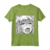 Carino Anime Elf Blushing Ahegao Ragazza Sbavare T-shirt Maglietta - Design Unico Anime Ahegao