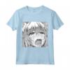 Carino Anime Elf Blushing Ahegao Ragazza Sbavare T-shirt Maglietta - Design Unico Anime Ahegao