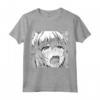 Carino Anime Elf Blushing Ahegao Ragazza Sbavare T-shirt Maglietta - Design Unico Anime Ahegao