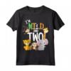 I'm Wild and Two - Zoo Safari Theme Birthday Jungle Animals Maglietta - Unique Gift Idea for Toddler's 2nd Birthday Party