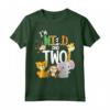I'm Wild and Two - Zoo Safari Theme Birthday Jungle Animals Maglietta - Unique Gift Idea for Toddler's 2nd Birthday Party