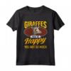 Giraffe Make Me Happy - Maglietta Regalo per gli Amanti della Giraffa - Ideale per Compleanno o Natale