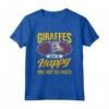 Giraffe Make Me Happy - Maglietta Regalo per gli Amanti della Giraffa - Ideale per Compleanno o Natale