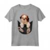HapTiger Ripper Pocket Shih Tzu Lover Gift Maglietta - Regalo Unico per Amanti dei Cani Shih Tzu - Ideale per Halloween o Natale