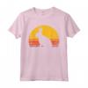 Camicia Retrò con Coniglio - Camicia da Coniglietto per Donna Uomo Bambini - Stile Anni '80 al Tramonto
