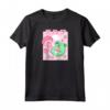 Kawaii Frog & Cat - Retro 90s Graphic Tee with Raglan Sleeves - Ideal Gift for Anime and Animal Lovers