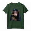 Scimmia Hipster con Sigaro - Maglietta Divertente per Amanti degli Animali - T-shirt Creativa a Tema Animale