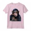 Scimmia Hipster con Sigaro - Maglietta Divertente per Amanti degli Animali - T-shirt Creativa a Tema Animale