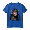 Scimmia Hipster con Sigaro - Maglietta Divertente per Amanti degli Animali - T-shirt Creativa a Tema Animale