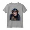 Scimmia Hipster con Sigaro - Maglietta Divertente per Amanti degli Animali - T-shirt Creativa a Tema Animale