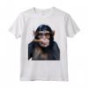 Scimmia Hipster con Sigaro - Maglietta Divertente per Amanti degli Animali - T-shirt Creativa a Tema Animale