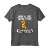 Just A Girl Who Cheetahs Costume Leopardato Ghepardo Maglietta - Ideale per Compleanno o Natale per Amanti dei Ghepardi