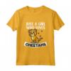 Just A Girl Who Cheetahs Costume Leopardato Ghepardo Maglietta - Ideale per Compleanno o Natale per Amanti dei Ghepardi