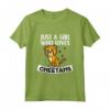 Just A Girl Who Cheetahs Costume Leopardato Ghepardo Maglietta - Ideale per Compleanno o Natale per Amanti dei Ghepardi