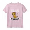 Just A Girl Who Cheetahs Costume Leopardato Ghepardo Maglietta - Ideale per Compleanno o Natale per Amanti dei Ghepardi