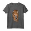 Leopardo Animali Bambini Zoo - Maglietta Il Mio Cuore Batte per il Leopardo - Motivo Leopardato per Amanti degli Animali
