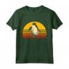 Regalo Vintage del Pinguino del Tramonto - Maglietta Design Retrò - Ideale per Compleanni e Natale