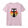Gatto Nero Divertente | Gatto Carino | Gatto Retrò Maglietta - Fantastico Regalo per Amanti dei Gatti - Compleanno o Natale