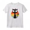 Gatto Nero Divertente | Gatto Carino | Gatto Retrò Maglietta - Fantastico Regalo per Amanti dei Gatti - Compleanno o Natale