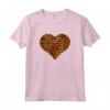 Leopard Print Heart Trendy Gift Tee for Women - Stylish Animal Print Love Symbol - Ideal for Autumn and Special Occasions - Leopard Love