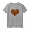 Leopard Print Heart Trendy Gift Tee for Women - Stylish Animal Print Love Symbol - Ideal for Autumn and Special Occasions - Leopard Love