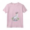 Donna Llama No Problama - Divertente Lama Cactus Design Maglietta con Collo a V - Ideale Regalo per Amanti degli Animali