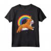 Maglietta con Unicorno Bulldog Inglese - Ragazze Space Galaxy Rainbow - Regalo Compleanno o Natale per Amanti dei Cani e Unicorni