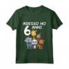 Compleanno 6 Bambini & Zoo - Regalo Di 6 Anni Maglietta per Feste nel Parco Faunistico