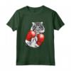 Divertente Boxe Tigre Con Guanti Rossi - Maglietta per Bambini e Adulti - Regalo per Amanti dei Gatti e Appassionati di Arti Marziali