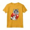 Divertente Boxe Tigre Con Guanti Rossi - Maglietta per Bambini e Adulti - Regalo per Amanti dei Gatti e Appassionati di Arti Marziali