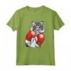 Divertente Boxe Tigre Con Guanti Rossi - Maglietta per Bambini e Adulti - Regalo per Amanti dei Gatti e Appassionati di Arti Marziali