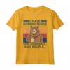 HapTiger Vintage Maglietta - I Hate Morning People And Mornings And People - Divertente e Vintage - Regalo Unico per Amanti degli Animali e Famiglie