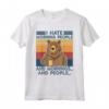 HapTiger Vintage Maglietta - I Hate Morning People And Mornings And People - Divertente e Vintage - Regalo Unico per Amanti degli Animali e Famiglie