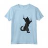 Simpatico Gatto Nero Appeso Graffiare Artigli Maglietta - Design Divertente per Amanti dei Gatti - Acquista Online