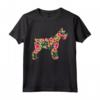 Schnauzer Fiore Divertente Cane Silhouette Floreale Regali Donne Maglietta - Ideale per Regalo di Compleanno o Natale per Amanti degli Animali