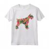 Schnauzer Fiore Divertente Cane Silhouette Floreale Regali Donne Maglietta - Ideale per Regalo di Compleanno o Natale per Amanti degli Animali