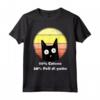 80% Cotone 20% Pelo di Gatto - T-shirt Mamma Gatti Retro Regalo per Amante dei Gatti