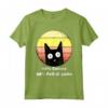 80% Cotone 20% Pelo di Gatto - T-shirt Mamma Gatti Retro Regalo per Amante dei Gatti