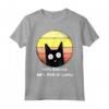 80% Cotone 20% Pelo di Gatto - T-shirt Mamma Gatti Retro Regalo per Amante dei Gatti