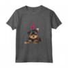 Shirt Cane con Cuore Dolce Yorkie Maglietta - Design Carino per Amanti dei Cani - Uomo Donna Bambino
