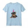 Shirt Cane con Cuore Dolce Yorkie Maglietta - Design Carino per Amanti dei Cani - Uomo Donna Bambino