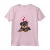 Shirt Cane con Cuore Dolce Yorkie Maglietta - Design Carino per Amanti dei Cani - Uomo Donna Bambino