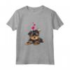 Shirt Cane con Cuore Dolce Yorkie Maglietta - Design Carino per Amanti dei Cani - Uomo Donna Bambino