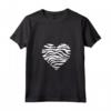 Donna Wild Animal Zebras Heart Shape T-shirt - Retro Style Gift for Christmas & Birthday - Unique Zebra Pattern Tee