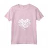 Donna Wild Animal Zebras Heart Shape T-shirt - Retro Style Gift for Christmas & Birthday - Unique Zebra Pattern Tee
