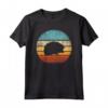 Riccio Retrò Vintage Anni '60 '70 Tramonto Maglietta - Design Elegante per Amanti Animali e Retro' - Ideale per Uomo, Donna, Ragazzi e Ragazze