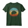 Riccio Retrò Vintage Anni '60 '70 Tramonto Maglietta - Design Elegante per Amanti Animali e Retro' - Ideale per Uomo, Donna, Ragazzi e Ragazze