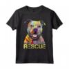 Rescue Dog Colorful Pitbull Dog Adopt Don't Shop - T-shirt per Amanti dei Cani - Regalo per Festività